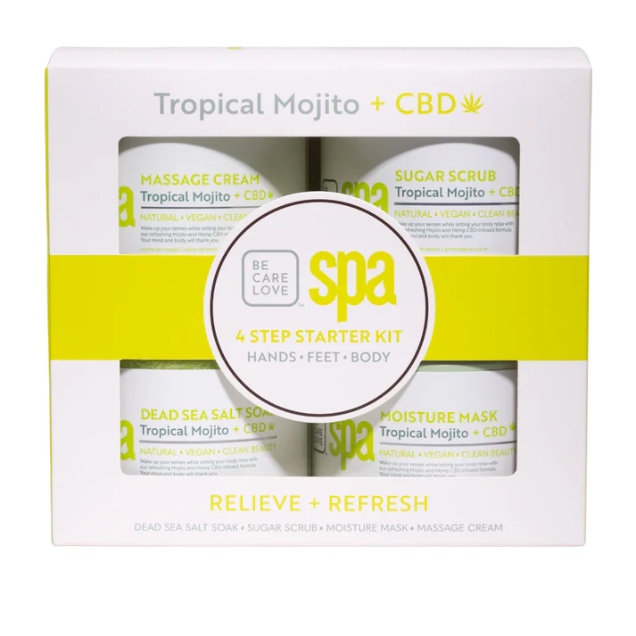 Tropical Mojito Mint + CBD 16oz Starter Kit - 4pc